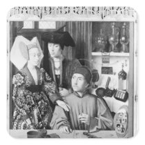 St. Eligius as a goldsmith Square Sticker
