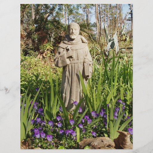 St. Francis Among Pansies Personalized Flyer