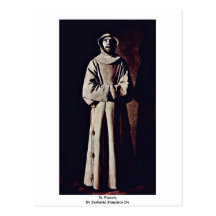 St. Francis,  By Zurbarán Francisco De Postcard