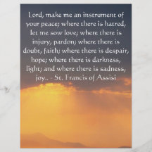 St Francis d'Assisi au sujet de la FOI Prospectus