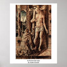 St Francis d'Assisi par Carlo Crivelli Poster