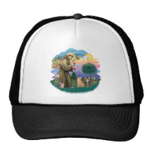 St Francis (ff) - Two Tabby cats Hats