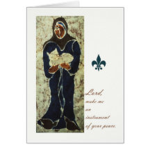 St. Francis Holding a Cat, Catholic Saint Card