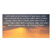 St. Francis of Assisi about FAITH Personalized Photo Card