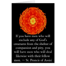St. Francis of Assisi animal rights quote Greeting Cards