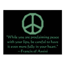 St. Francis of Assisi Peace Quote Post Cards