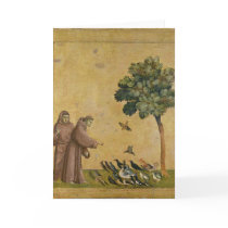 St. Francis of Assisi preaching to the birds Greeting Cards