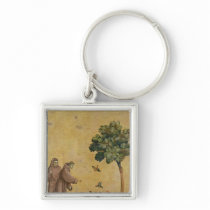 St. Francis of Assisi preaching to the birds Keychains