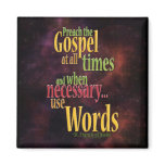 St. Francis of Assisi Quote Fridge Magnet