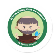 St. Francis of Assisi Round Sticker