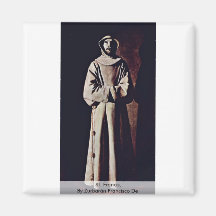 St Francis, par Zurbarán Francisco De Aimant Pour Réfrigérateur