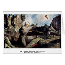 St. Francis Receiving The Stigmata Greeting Cards