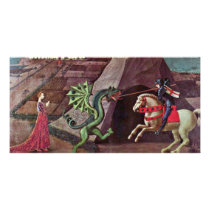 St. George And The Dragon By Uccello Paolo Photo Greeting Card