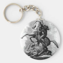 St George and the Dragon Key Chains