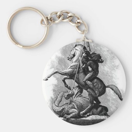 St George and the Dragon Key Chains