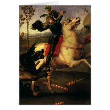St George combattant le dragon, Raphael, Raffaello Carte De Vœux
