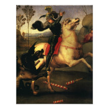 St. George Fighting the Dragon, Raphael, Raffaello Custom Invites
