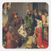 St. Helena and the Miracle of the True Cross Square Sticker