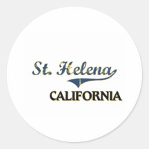 St. Helena California City Classic Round Stickers