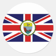 St Helena Dependencies Governor Flag Round Sticker