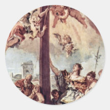 St. Helena Found The Holy Cross Draught   By Ricci Round Sticker