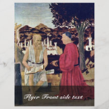 St. Jerome, And A Founder By Piero Della Francesca Custom Flyer