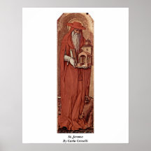 St Jerome par Carlo Crivelli Affiche
