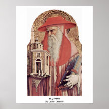 St Jerome par Carlo Crivelli Posters