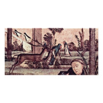 St. Jerome With The Lion In The Monastery Detail Photo Greeting Card