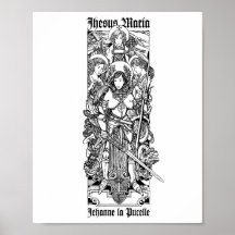 St. Joan of Arc with her Voices 8" x 10" Print