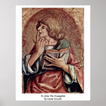 St John l'évangéliste par Carlo Crivelli Affiche