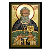 St. John of Kronstadt Mini Prayer Card Business Card