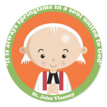 St. John Vianney Round Stickers