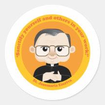 St. Josemaria Escriva Round Sticker