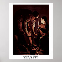 St Joseph en tant que charpentier par Georges de L Posters