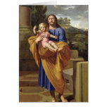 St Joseph portant Jésus infantile, 1665 Cartes De Vœux