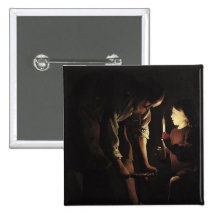 St. Joseph, the Carpenter, c.1640 Pinback Button