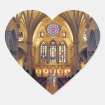 St. Joseph's Cathedral - Main Aisle/Front Heart Stickers