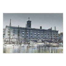 St Katherine's Dock London sketch Art Photo