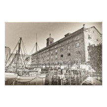 St Katherine's Dock London sketch Photo