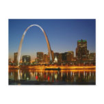 St Louis Arch Missouri on the Mississippi by Night Postcards
