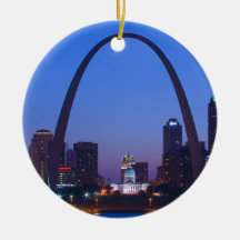 St. Louis City Scape Christmas Ornaments
