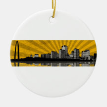 St. Louis Skyline Ornament (yellow)