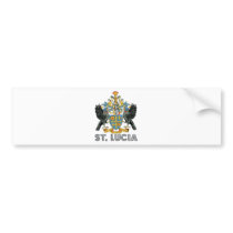 St. Lucia High Quality Coat of Arms Bumper Stickers