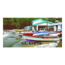 St. Lucia Personalized Photo Card
