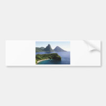 st_lucia_pitons_and_caribbean_sea adhésif pour voiture