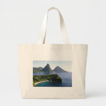 st_lucia_pitons_and_caribbean_sea canvas bag
