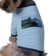 st_lucia_pitons_and_caribbean_sea pet shirt