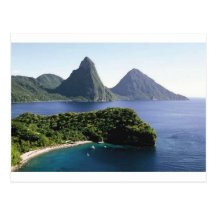 st_lucia_pitons_and_caribbean_sea postcards