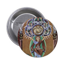 St. Luke By Meister Des Evangeliars Ottos Iii. (Be Pinback Buttons
